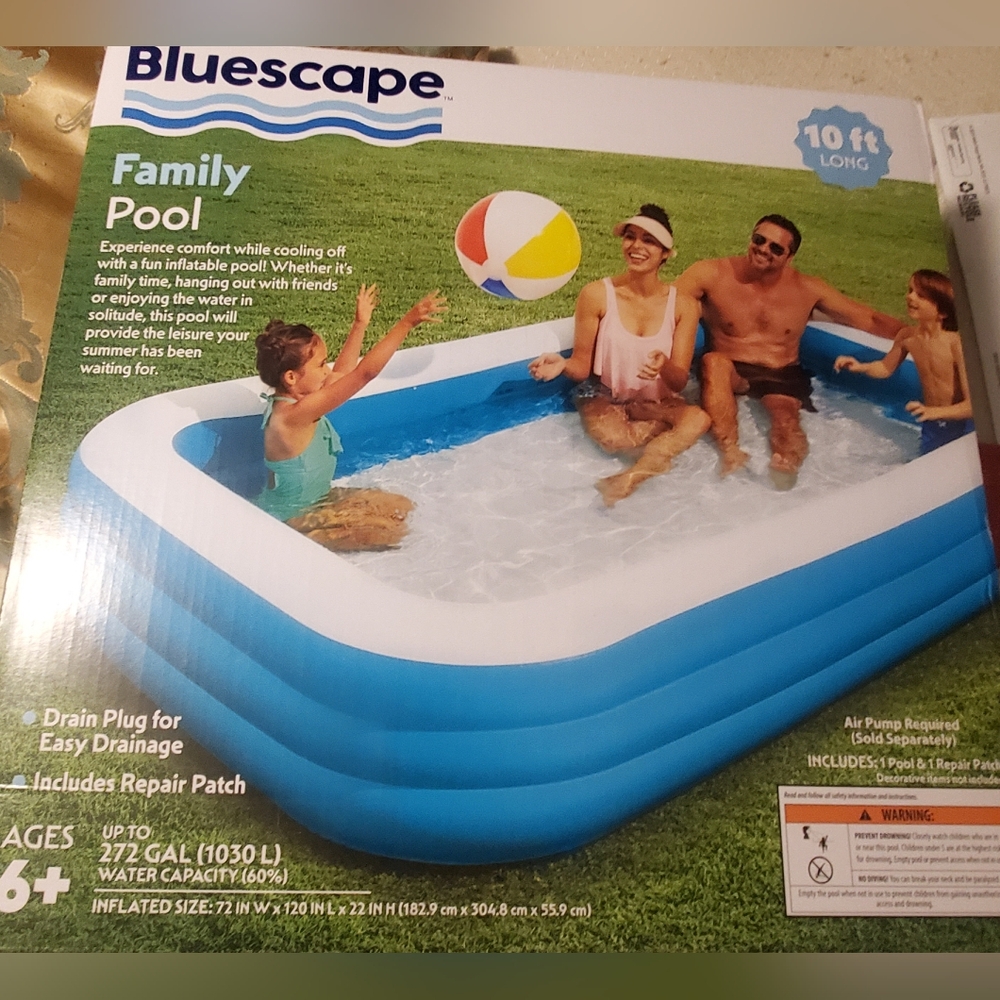Bluescape Blue 10 ft Inflatable Pool
